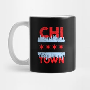 Chi Town Chicago Flag Skyline Mug